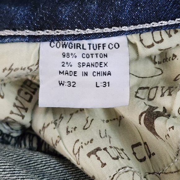 Cowgirl Tuff Co. Women's Western Riding Jeans - Chrome Gypsy 32/31 Bootcut - Picture 13 of 15